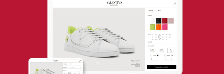 Configurateur produit interactif backnet Valentino