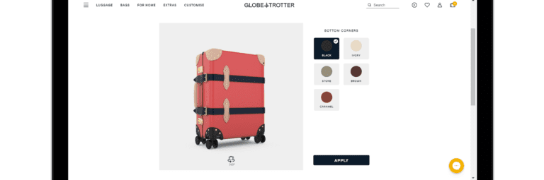 3D product configurator Globe-Trotter