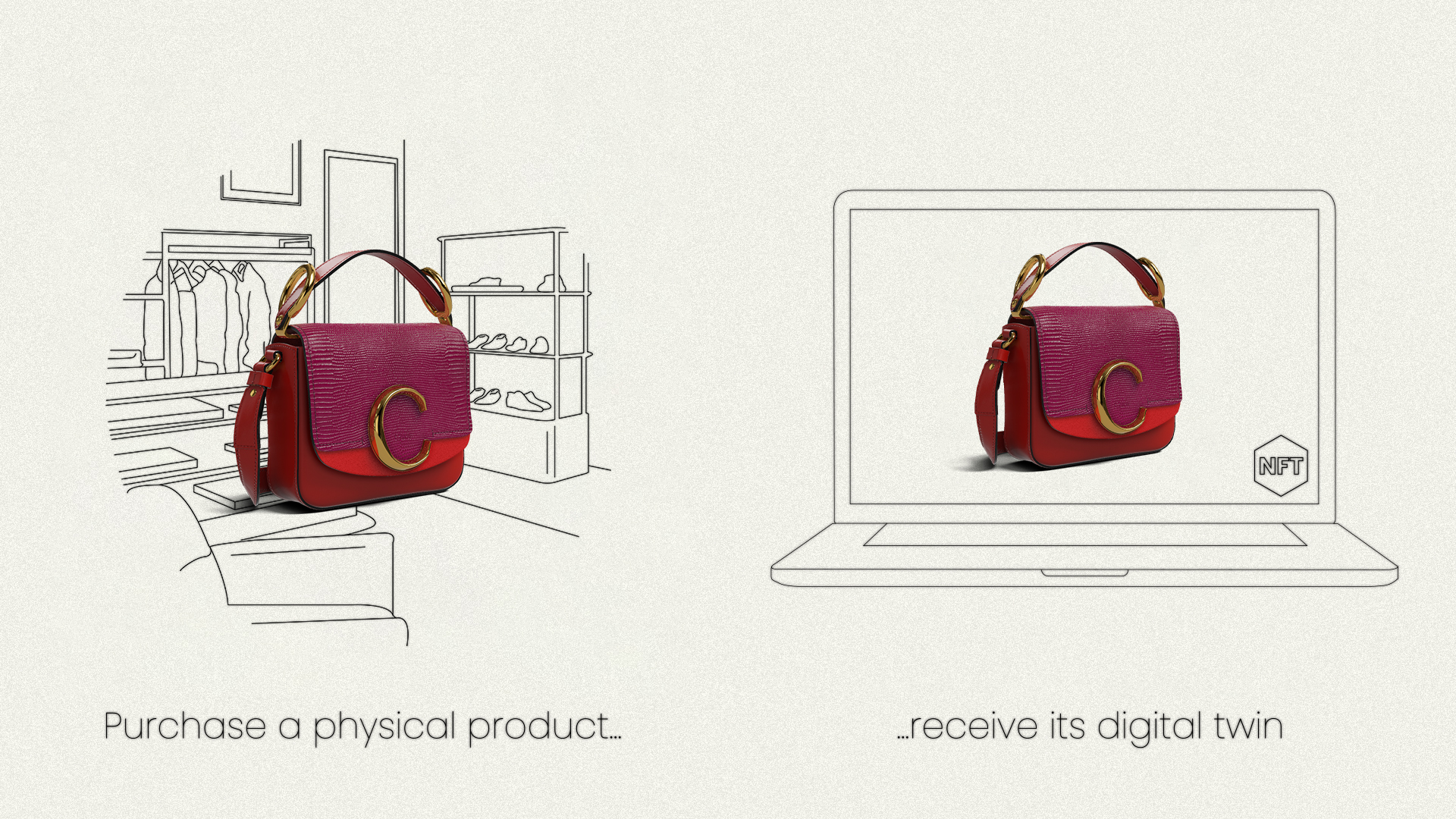 3D digital twin of a Chloè bag