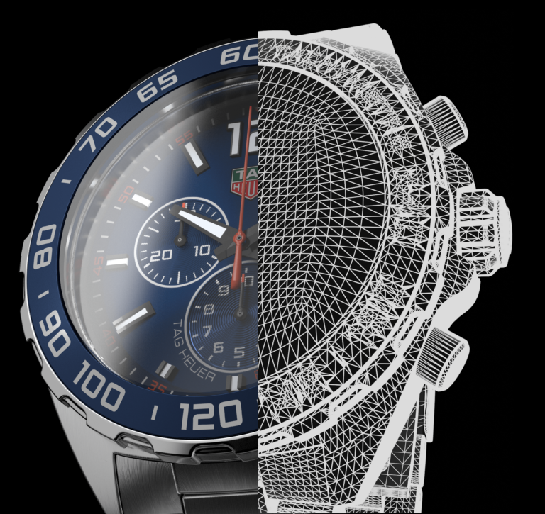 TAG HEUER 3D rendering realizzato da SmartPIxels