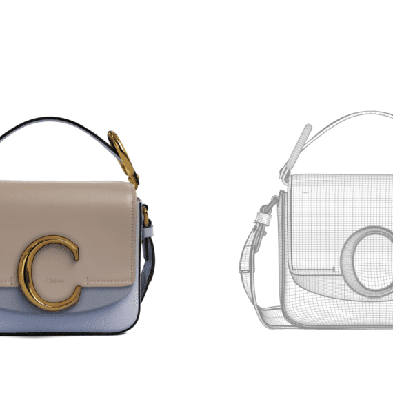 3D renderings of a Chloé bag