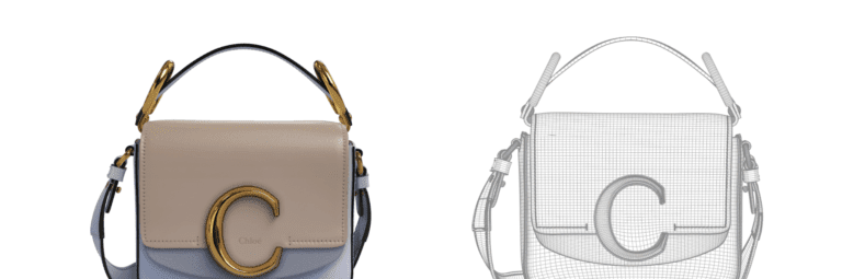 3D renderings of a Chloé bag