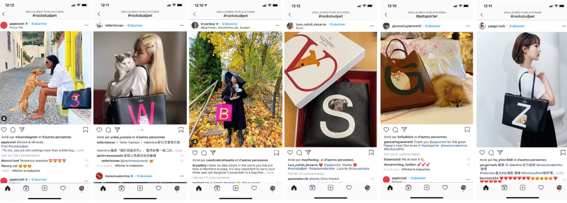 Valentino user-generated content after product customization