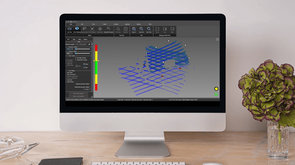 Processing the data collected from 3D scanning